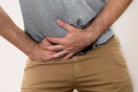 bolest v dolní části břicha s prostatitidou